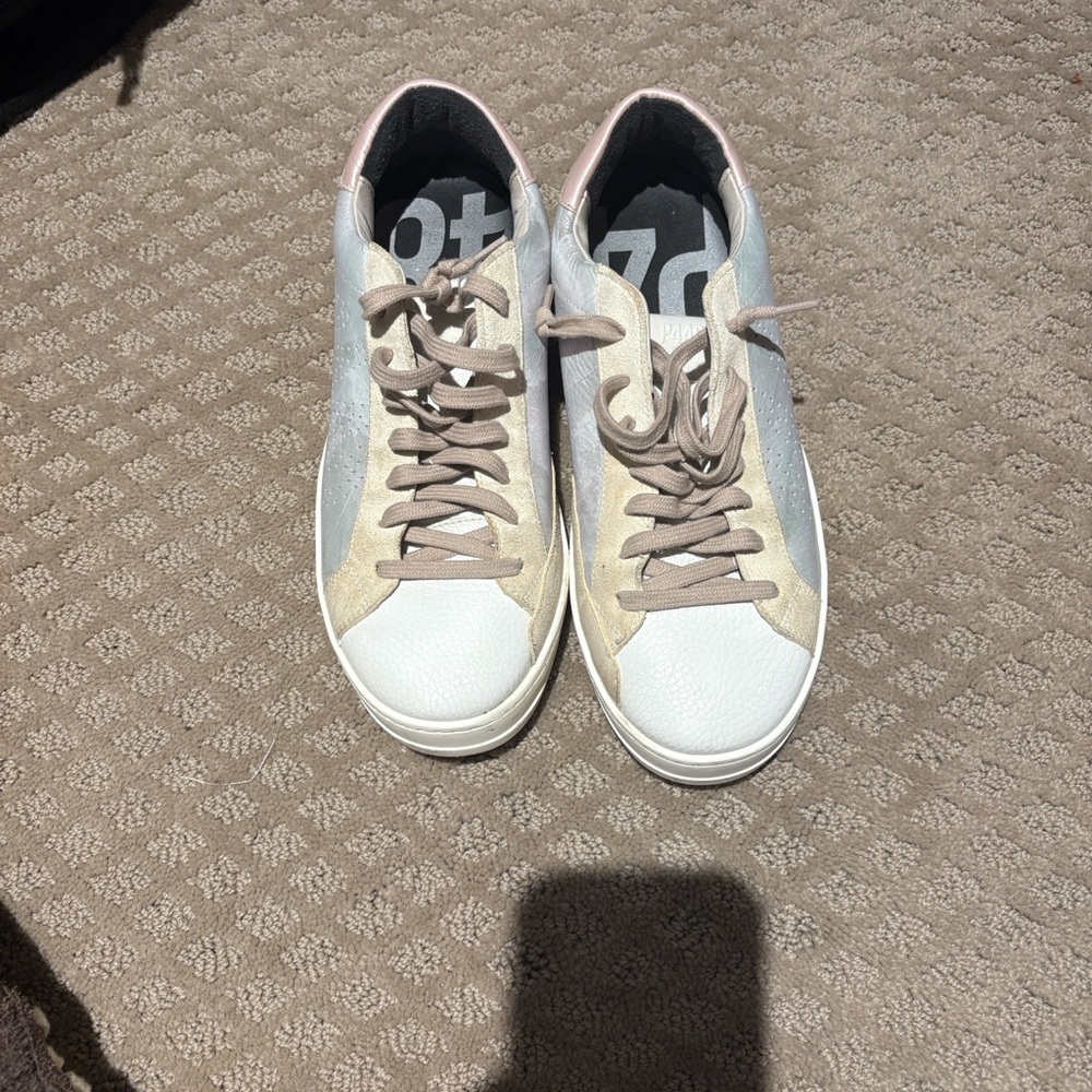 P448 White and Pink Sneakers